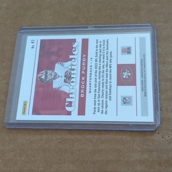 2022 Chronicles Brock Purdy Rookie Card 49ers - Picture 2 of 2